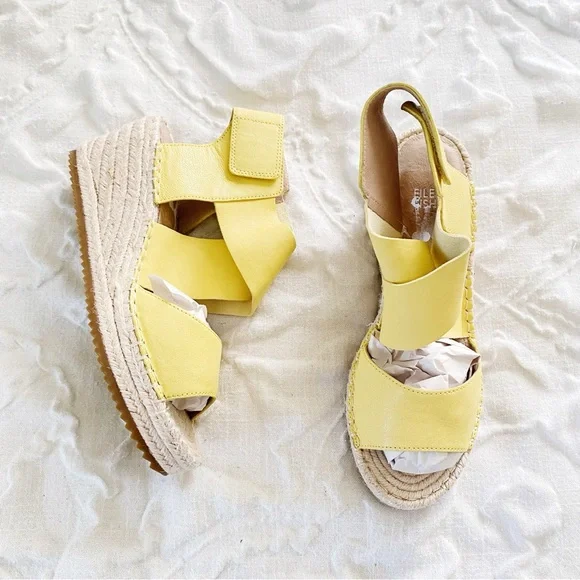Eileen Fisher Willow Espadrille Wedge Sandal Size 8.5 New - Picture 2 of 7